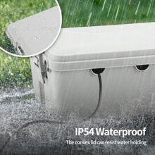 Weatherproof Electric Box For Outdoors 32 X 22 X 13 Cm IP54 Weatherproof Outdoor Outlet Cover Extension Cord Covers Protect Outlet Plug Timer Power Strip Holiday Light - Grey - View 2