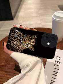 Fierce Animals 1pc Leopard Pattern Full Protective Phone Case, Compatible With IPhone 7 8 X XS XR 11 12 13 14 15 16 Pro Plus ProMax, Shock-Proof