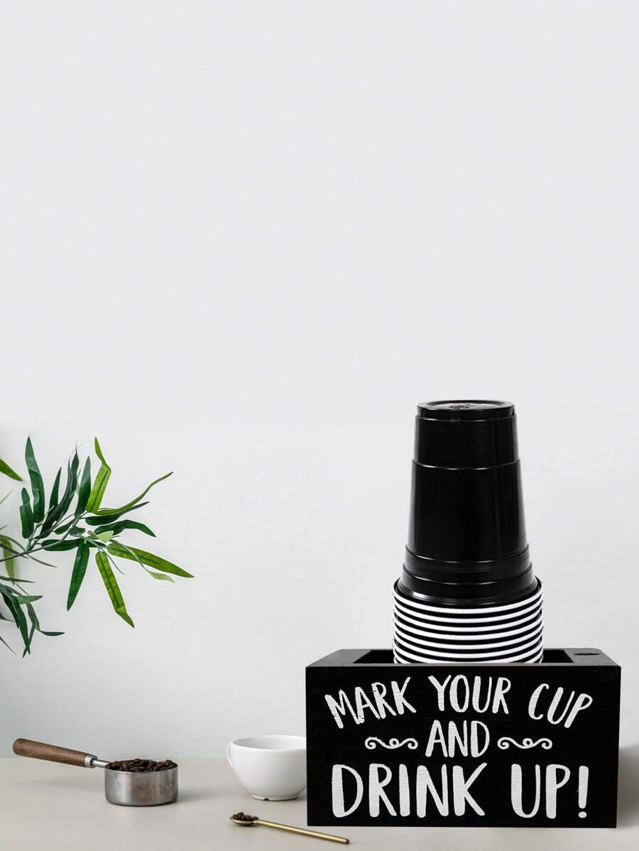 1 件质朴木质杯架、派对杯架、标记槽、储物盒、耐用且可重复使用的杯架、饮料分配器、咖啡店用品、酒吧用品、餐厅装饰、农舍用品、一次性杯子收纳架、婚礼用品、新娘送礼会礼品、1 岁生日派对装饰、婴儿送礼会用品、厨房装饰、餐厅装饰、家居装饰、适合大多数塑料杯