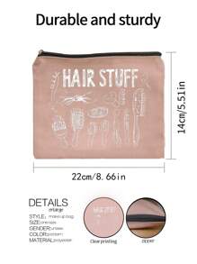 [Organizador de pelo versátil y elegante de lienzo] Organizador esencial: estampado de accesorios para el cabello, organizador de accesorios para el cabello de lienzo elegante con estampado de moda, perfecto para lazos para el cabello, pinzas, diademas, bolso versátil para cosméticos - perfecto para viajes y regalos para damas de honor. Un bolso adecuado para almacenar artículos personales, accesorios para el cabello, bandas de goma, muy adecuado para regalar a tu mejor amiga, hermana, un artículo ideal para graduación, regalos de cumpleaños.
