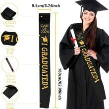 5pcs Class Of Graduation Sash Graduation Ribbons, 2025 Ribbon Graduation Ceremony Accessories, Party Supplies Gifts Birthday