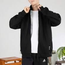 阿迪达斯男士武杰系列训练运动服健身休闲简约基础款舒适立领夹克 JI8703