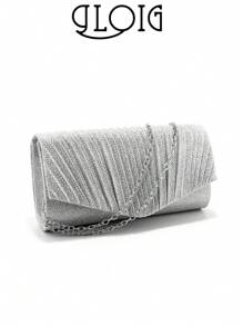 New Arrival Envelope Design Evening Green Color Women Clutch Bags Small Pocket Money Bags Party Wedding Handbags