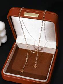 Lemon Dream 8 件/套时尚优雅金色星星、海龟、椰子、心形吊坠项链套装，适合女性日常佩戴、海滩度假、夏日约会 - 金色 - 查看 16