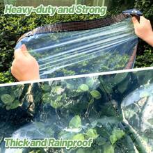 8x10 FT Thicken Clear Tarp Waterproof, Anti-Tear Windproof Garden Transparent Poly Tarpaulin, Snowproof Plant Cover, Insulation Shed Cloth With Grommets For Porch Patio Camping Supplies - Transparent - View 5