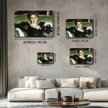 1pc Framed Wall Art, Wrapped Canvas Poster Vintage Prints, Very Attractive Woman On The Sofa, Perfect Gift Decor, Wall Art For Living Room Bedroom Office, Hanging Hardware Included - Framed, Horizontal