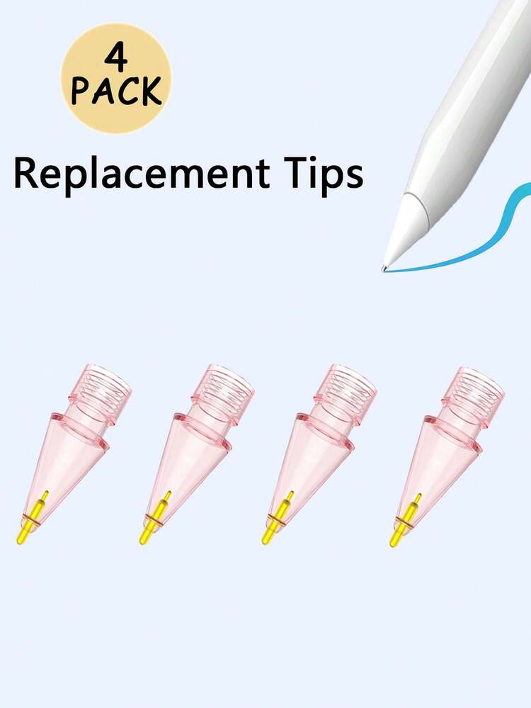 4 Packs Colorful Replacement Tips Compatible With Apple Pencil 2nd Generation, Apple Pencil 1st Generation, Apple Pencil Pro & Apple Pencil USB-C Pen Like Nibs - Multicolor - View 10