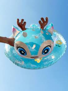 1pc Kids Pool Swim Seat Chair, Cute Inflatable Floating Pool Seat With Dual Handles, Swimming Ring For Children, Baby Underarm Floating Circle, Summer Swimming