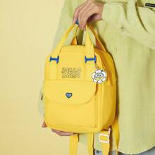 Miniso Daisy Minions Collection Backpack For To School & Travel,Lightweight Versatile Travel Casual Bag (Yellow) - Yellow - View 6