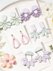 Boho Style Flower Shape Polymer Clay Cutters, 3D High-Precision Clay Cutters For Jewelry Making, Clay Cutting Mold Tool DIY Creative Decorative Earrings, Art And Craft Molds Accessories - Clay Cutter - View 4