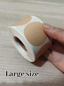 1000pcs/2 Rolls Kraft Paper Round Self-Adhesive Label Paper Item Classification Name Stickers Personalized Labels
