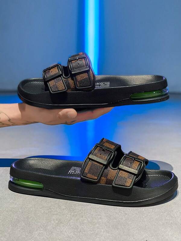 Zapatillas de estar por casa para hombres, deslizantes, de suela blanda y cómoda, con estilo de sandalias, antideslizantes para playa, zapatos casuales de verano, talla grande tallas disponibles