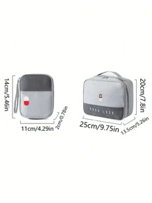 1pc Portable Medicine Storage Bag, Travel First Aid Kit, Home Medical First Aid Box, Travel Health Medicine Organizer, Suitable For Home, Travel, Disease Prevention