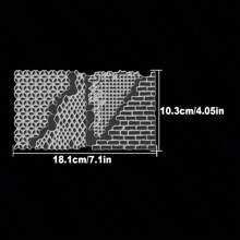 1 件 4 种设计复古仿旧纹理蕾丝砖墙背景金属切割模具适用于生日婚礼装饰剪贴簿纸工艺品 DIY 剪贴簿和模切模板 - 銀色 - 查看 5