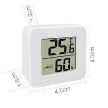 2pcs/4pcs Mini Indoor Thermometer Hygrometer Dry Humidity Temperature Gauge Digital Display Room Thermometer Humidity Meter, High Precision, Wall-Mounted, Compact, Portable - White - View 12