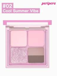 Peripera K-Beauty Ink Pocket Shadow Palette, Eyeshadow Quads, Creamy Formula, Blendable Matte & Shimmer Shades, Easy To Apply, Daily Makeup, Korean Makeup,6.4g