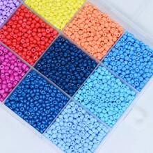 1 Set Of 15 Compartment Box With 15 Acrylic Glass Bead Colors, Suitable For Jewelry Making, DIY Fashion Bracelet & Necklace Craft Kit, Jewelry Making Set