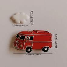 2pcs Cute Cartoon Car Fridge Magnet For Kitchen & Office Decoration, Whiteboard & Refrigerator Sticker- Lovely Home Decor & Utility Magnets Best Gifts Birthday Graduation