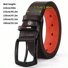 1 条高品质男士皮带，字母扣，复古时尚风格，适合休闲牛仔裤、工作裤、运动