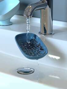 2pcs Luxury Soap Dish Holder Set, Suction Cup Bathroom Vanity Countertop Storage Rack - Multicolor - View 5