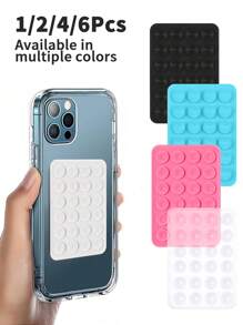 24 piezas de ventosas de silicona adhesivas por un solo lado, ventosas de teléfono multifuncionales con respaldo autoadhesivo, que se pueden adherir a la pared, el escritorio, el vidrio, la pared del baño, ventosas de silicona versátiles compatibles con , teléfonos Android, regalo para cumpleaños, familia, amigos, soporte de teléfono, accesorios de teléfono