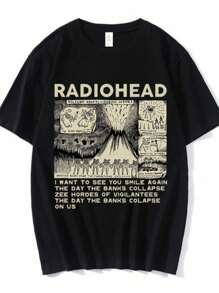 T-Shirt Unisex Shirt 100% Cotton  Print Streetwear Launch 2025 - Black - View 2