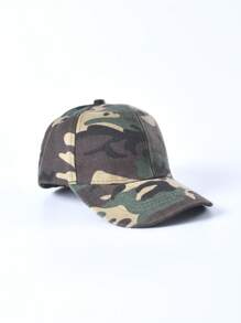 1 件装儿童休闲迷彩遮阳棒球帽，遮阳帽，适合春夏季 - 彩色 - 查看 1