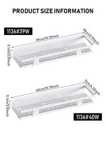 Storage Rack Above Toilet, Simple White. Rounded, Polished Edges Prevent Hand Injuries. Holds Tissues, Phones, Etc. Wall - Mounted, Convenient And Practical - Multicolor - View 3