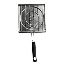 1 Piece Stainless Steel Stove Top Toaster With Foldable Handle Toaster Grill