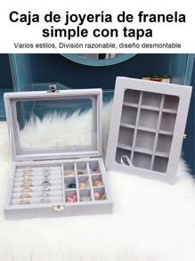 Jewelry Organizer, Multifunctional Jewelry Storage Box, Jewelry Case For Rings, Earrings, Bracelets, Necklaces, And Watches, Etc. - 灰色 - 查看 3