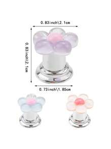花卉卡通马桶冲水把手，花朵造型马桶冲水按钮，马桶水箱按钮，花朵造型马桶搋子，马桶冲水按钮按压工具，创意花朵抽屉柜拉手 - 轻松按压，时尚浴室配件，增添优雅氛围，适合长指甲浴室装饰，秋季装饰