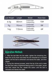 KINGDOM Kingdom Minnow Angelköder 80mm 95mm 110mm schwebend Salzwasser Wobbler Angelköder für Peche Bass Forelle Schleppangeln