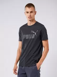 Puma ESS Big Logo Crew TR - Dark Gray Heather - View 1