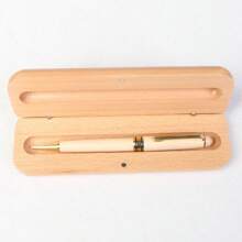 Personalized Maple Wood Pen Set, Customizable Engraved Signature Pen, Push-Button Cap, Medium Nib, Ideal Office Gift For Teachers, Anniversary, Valentine's Day - Multicolor - View 4