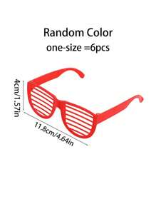 12pcs Neon Shutter Shades Fashion Glasses, Novelty Neon Glasses, Party Slotted Fashion Glasses, Disco Shutter Glasses, Party Glasses, Rimless Glasses, Assorted Colors, For Party Fancy Dress Costume Prop, Festival Outfits Accessories, Birthday Supplies, Party Favors, Valentine's Days