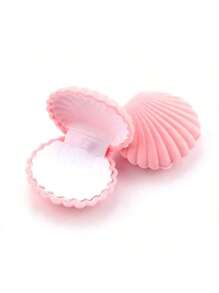 1pc Shell Shape Velvet Jewelry Box Wedding Engagement Ring Box For Earrings Necklace Bracelet Display Gift Box Holder