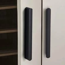1pc Black Aluminum Alloy Cabinet Handle, Kitchen Drawer Pull, Knob Furniture Hardware - Multicolor - View 11