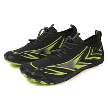 1 Pair Men's Indoor Fitness Shoes, Non-Slip Soft Sole Durable Lightweight Portable Weightlifting Shoes With Rubber Sole, Quiet Yoga Shoes For Squats, Deadlifts, Jumping Rope, Suitable For Yoga, Treadmill Training - Black - View 6