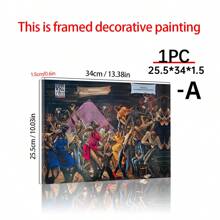 1pc Modern Jazz-Inspired Canvas Art - Vibrant African American Dance Scene, Unframed Wall Decor For Living Room, Bedroom, Office & More - Perfect For Celebrating Black Culture & Music, Musicthemed Decor|Abstract Canvas Art|Historical Artwork Gifts Birthday Graduation