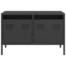 vidaXL Mobile TV Nero 68x39x43,5cm in Acciaio Laminato a Freddo - nero - Visualizzare 3