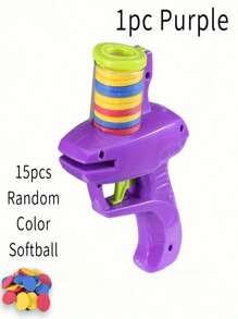 1 件互动式猫爱好者和猫妈妈爱玩具发射器，带 15 个软泡沫盘 - 适合所有猫爱好者和猫妈妈爱品种的趣味游戏，非电动塑料发射器，无需电池操作 - 彩色 - 查看 7