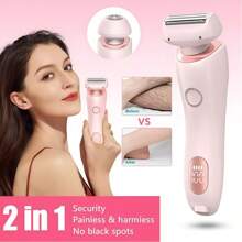 Electric Razors For Women,2 In 1 Bikini TrimmerFace Shavers,Hair Removal For Underarms Legs,Ladies Body Trimmer