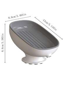 2pcs Luxury Soap Dish Holder Set, Suction Cup Bathroom Vanity Countertop Storage Rack - Multicolor - View 11