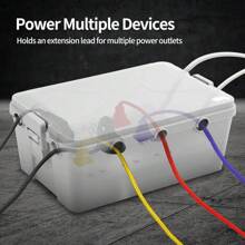 Weatherproof Electric Box For Outdoors 32 X 22 X 13 Cm IP54 Weatherproof Outdoor Outlet Cover Extension Cord Covers Protect Outlet Plug Timer Power Strip Holiday Light - Grey - View 6