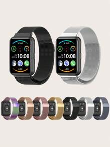 1 件普通不锈钢镂空米兰尼斯磁性可拆卸表带，适用于华为 Watch Fit 2 - Watch Fit 2 - 查看 1