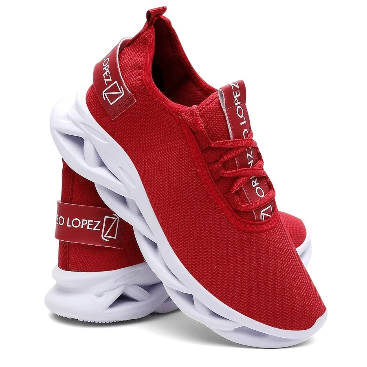 Men's Gym Sport And Running Walking And Crosfit Ultra Light And Comfortable Sneakers - Đỏ - Xem 1