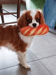 1pc Squeaky Simulation Long Bread Plush Dog Lover And Dog Mom Love Toy Crumb Texture Design, Soft And Chewable Material, Cat/Dog Lover Gift And Dog/Cat Mom Love Pet Chewing Sound Toy, Cat/Dog Lover Gift And Dog/Cat Mom Love Pet Dog Lover And Dog Mom Love Teeth Grinding And Cleaning Teeth, Chewing Interactive Dog Lover And Dog Mom Love Toy To Relieve Boredom Moments, Small And Medium Dog Lover And Dog Mom Love Training And Entertainment Toy