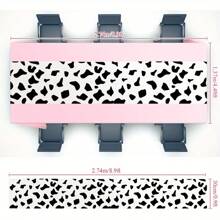 Disposable Plastic Tablecloth With Cow Print, 53.94 X 107.87 Inches, Rectangular Pink Elegant Party Tablecloth, Cowgirl Birthday Theme Decor, Machine Woven - Black And White Design - Pink - View 2
