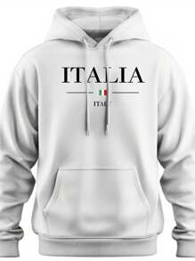 Men's Sweatshirt Kangaroo Sweatshirt Cold Weather Top - White - View 2