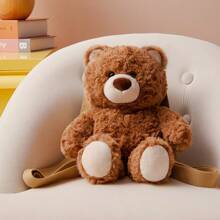 Miniso Gifford Backpack (Brown), Cute Plush Bear Backpack, Travel, Gifts (1 PC)